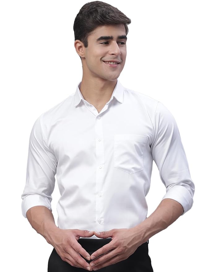 SHIRT majestic man slim fit satin cotton formal shirt for men