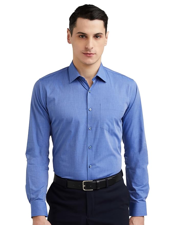 SHIRT van heusen solid formal shirt for men| premium cotton| full sleeves| slim fit |breathable fabric
