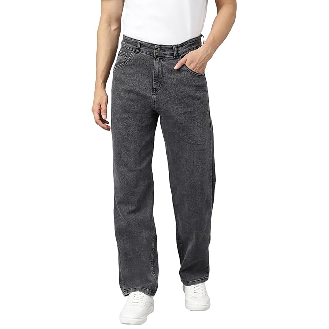 JEANS kotty men’s relaxed fit straight leg jeans|comfortable & durable denim jeans